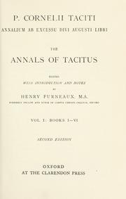 Front cover of Annales by P. Cornelius Tacitus