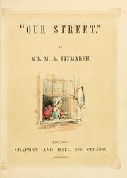 Cover of "Our street." by William Makepeace Thackeray