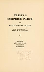 Front cover of Kristy's surprise party by Harriet Mann Miller