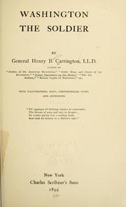 Front cover of Washington, the soldier by Henry Beebee Carrington