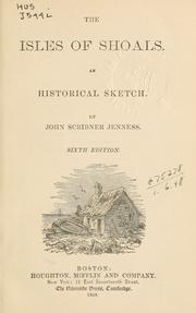Front cover of The Isles of Shoals by John Scribner Jenness