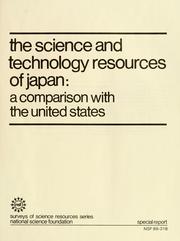 Front cover of The science and technology resources of Japan by Maria Papadakis