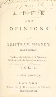 Cover of The Life and Opinions of Tristram Shandy, Gentleman by Laurence Sterne