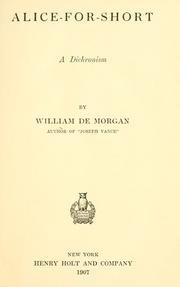 Cover of Alice-for-short by William Frend De Morgan