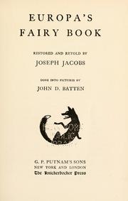 Front cover of Europa's fairy book by Joseph Jacobs