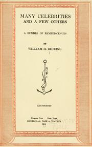 Front cover of Many celebrities and a few others by William H. Rideing