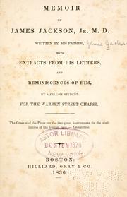 Front cover of Memoir of James Jackson, jr., M.D by Jackson, James