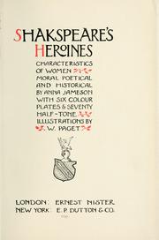 Front cover of Shakespeare's heroines by Mrs. Anna Jameson