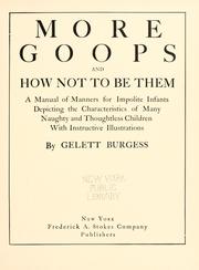 Cover of More goops and how not to be them by Gelett Burgess