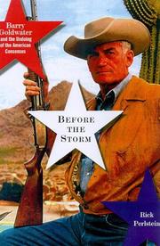 Cover of Before the storm by Rick Perlstein