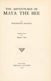 Front cover of The adventures of Maya the bee by Waldemar Bonsels