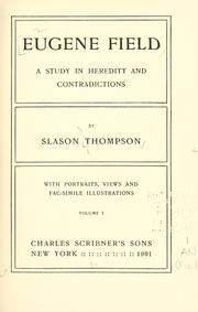 Cover of Eugene Field by Thompson, Slason