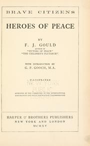 Front cover of Heroes of peace by Frederick James Gould