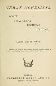 Front cover of Great novelists by James Crabb Watt