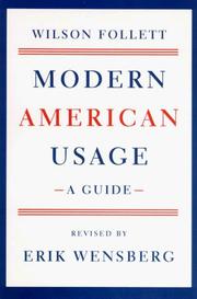 Front cover of Modern American usage by Wilson Follett