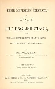 Front cover of "Their majesties' servants." by Doran Dr.