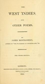 Cover of The West Indies, and other poems by Montgomery, James
