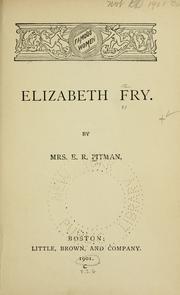 Front cover of Elizabeth Fry by Emma Raymond Pitman