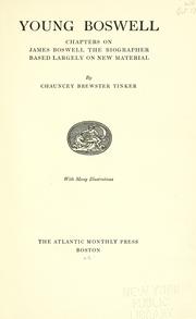 Cover of Young Boswell by Chauncey Brewster Tinker