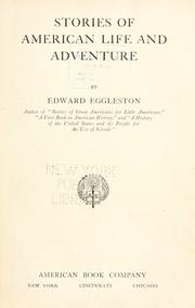 Front cover of Stories of American life and adventure by Edward Eggleston