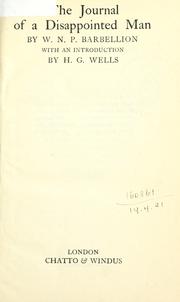 Front cover of The journal of a disappointed man by W. N. P. Barbellion