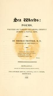 Cover of Sea weeds by Trotter, Thomas