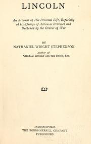 Cover of Lincoln by Nathaniel Wright Stephenson
