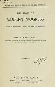 Cover of The story of modern progress by Willis Mason West