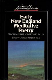 Cover of Early New England meditative poetry by Anne Bradstreet
