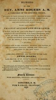 Front cover of Memoirs of the Rev. Ammi Rogers, A. M by Ammi Rogers