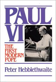 Cover of Paul VI by Peter Hebblethwaite
