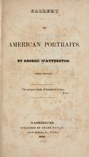 Front cover of Gallery of American portraits by George Watterston