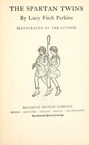 Cover of The Spartan Twins by Lucy Fitch Perkins