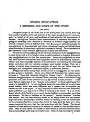 Cover of Negro education by United States. Office of Education