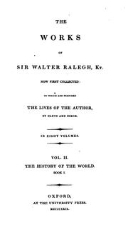 Front cover of The works of Sir Walter Ralegh, kt by Walter Raleigh