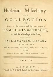 Cover of The Harleian miscellany by William Oldys