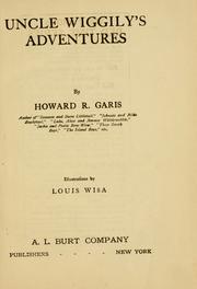 Front cover of The adventures of Uncle Wiggily by Howard Roger Garis