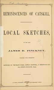 Front cover of Reminiscences of Catskill by James D. Pinckney