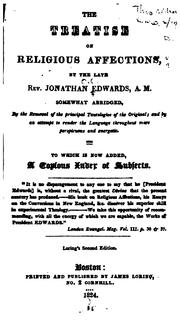 Front cover of The treatise on religious affections by Jonathan Edwards