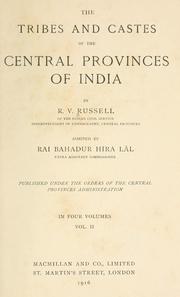 Front cover of The tribes and castes of the Central Provinces of India by Robert Vane Russell