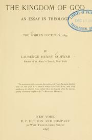Front cover of The kingdom of God by Laurence Henry Schwab