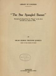 Front cover of "The star spangled banner" by Oscar George Theodore Sonneck