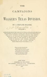 Front cover of The campaigns of Walker's Texas division by Joseph Palmer Blessington
