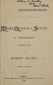 Front cover of Mary, Queen of Scots by Blake, Robert