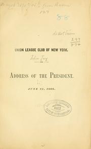 Front cover of Union League Club of New York by John Jay