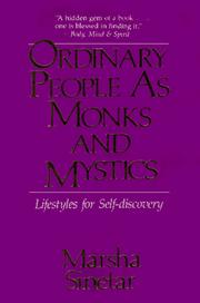 Front cover of Ordinary people as monks and mystics by Marsha Sinetar