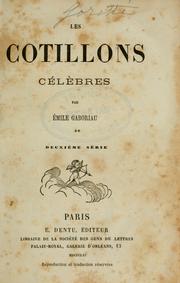 Cover of Les cotillons célèbres by Émile Gaboriau
