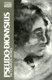 Front cover of Pseudo-Dionysius by Pseudo-Dionysius the Areopagite