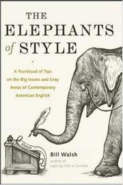 Front cover of The elephants of style by Walsh, Bill