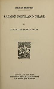 Cover of Salmon Portland Chase by Albert Bushnell Hart